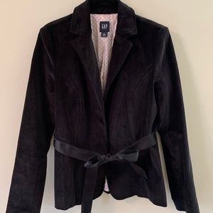 Gap Velvet Blazer with Ribbon Tie